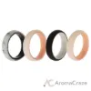 Picture of Silicone Wedding 2Layer Ring Set - Rose-Marble by ROQ for Women - 4 x 8 mm Ring