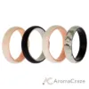 Picture of Silicone Wedding 2Layer Ring Set - Rose-Marble by ROQ for Women - 4 x 11 mm Ring