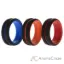 Picture of Silicone Wedding 2Layer Middle Line Ring Set - Black by ROQ for Men - 3 x 7 mm Ring