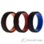 Picture of Silicone Wedding 2Layer Middle Line Ring Set - Black by ROQ for Men - 3 x 13 mm Ring