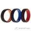 Picture of Silicone Wedding 2Layer Middle Line Ring Set - Black by ROQ for Men - 3 x 14 mm Ring