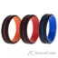 Picture of Silicone Wedding 2Layer Middle Line Ring Set - Black by ROQ for Men - 3 x 16 mm Ring