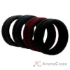 Picture of Silicone Wedding 2Layer Middle Line Ring Set - Bordeaux by ROQ for Men - 4 x 7 mm Ring