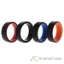 Picture of Silicone Wedding 2Layer Beveled 8mm Ring Set - Black by ROQ for Men - 4 x 11 mm Ring