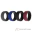 Picture of Silicone Wedding 2Layer Beveled 8mm Ring Set - Bordeaux by ROQ for Men - 4 x 7 mm Ring