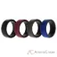 Picture of Silicone Wedding 2Layer Beveled 8mm Ring Set - Bordeaux by ROQ for Men - 4 x 9 mm Ring