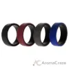 Picture of Silicone Wedding 2Layer Beveled 8mm Ring Set - Bordeaux by ROQ for Men - 4 x 11 mm Ring
