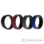 Picture of Silicone Wedding 2Layer Beveled 8mm Ring Set - Bordeaux by ROQ for Men - 4 x 14 mm Ring