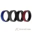 Picture of Silicone Wedding 2Layer Beveled 8mm Ring Set - Bordeaux by ROQ for Men - 4 x 15 mm Ring