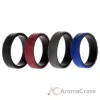 Picture of Silicone Wedding 2Layer Beveled 8mm Ring Set - Bordeaux by ROQ for Men - 4 x 16 mm Ring