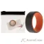 Picture of Silicone Wedding 2Layer Beveled 8mm Ring - Orange-Grey by ROQ for Men - 7 mm Ring