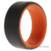 Picture of Silicone Wedding 2Layer Beveled 8mm Ring - Orange-Grey by ROQ for Men - 8 mm Ring