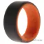 Picture of Silicone Wedding 2Layer Beveled 8mm Ring - Orange-Grey by ROQ for Men - 8 mm Ring