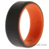 Picture of Silicone Wedding 2Layer Beveled 8mm Ring - Orange-Grey by ROQ for Men - 9 mm Ring