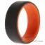 Picture of Silicone Wedding 2Layer Beveled 8mm Ring - Orange-Grey by ROQ for Men - 9 mm Ring