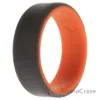 Picture of Silicone Wedding 2Layer Beveled 8mm Ring - Orange-Grey by ROQ for Men - 10 mm Ring