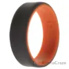 Picture of Silicone Wedding 2Layer Beveled 8mm Ring - Orange-Grey by ROQ for Men - 12 mm Ring