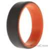 Picture of Silicone Wedding 2Layer Beveled 8mm Ring - Orange-Grey by ROQ for Men - 13 mm Ring