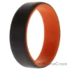 Picture of Silicone Wedding 2Layer Beveled 8mm Ring - Orange-Grey by ROQ for Men - 14 mm Ring