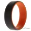 Picture of Silicone Wedding 2Layer Beveled 8mm Ring - Orange-Grey by ROQ for Men - 14 mm Ring