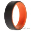 Picture of Silicone Wedding 2Layer Beveled 8mm Ring - Orange-Grey by ROQ for Men - 15 mm Ring