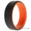 Picture of Silicone Wedding 2Layer Beveled 8mm Ring - Orange-Grey by ROQ for Men - 15 mm Ring