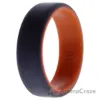 Picture of Silicone Wedding 2Layer Beveled 8mm Ring - Orange-Grey by ROQ for Men - 16 mm Ring