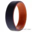Picture of Silicone Wedding 2Layer Beveled 8mm Ring - Orange-Grey by ROQ for Men - 16 mm Ring