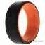 Picture of Silicone Wedding 2Layer Beveled 8mm Ring - Orange-Black by ROQ for Men - 9 mm Ring