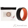 Picture of Silicone Wedding 2Layer Beveled 8mm Ring - Orange-Black by ROQ for Men - 10 mm Ring