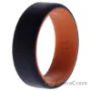Picture of Silicone Wedding 2Layer Beveled 8mm Ring - Orange-Black by ROQ for Men - 11 mm Ring