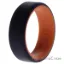 Picture of Silicone Wedding 2Layer Beveled 8mm Ring - Orange-Black by ROQ for Men - 11 mm Ring