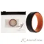Picture of Silicone Wedding 2Layer Beveled 8mm Ring - Orange-Black by ROQ for Men - 12 mm Ring