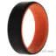Picture of Silicone Wedding 2Layer Beveled 8mm Ring - Orange-Black by ROQ for Men - 13 mm Ring