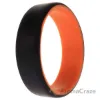 Picture of Silicone Wedding 2Layer Beveled 8mm Ring - Orange-Black by ROQ for Men - 14 mm Ring