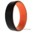Picture of Silicone Wedding 2Layer Beveled 8mm Ring - Orange-Black by ROQ for Men - 14 mm Ring