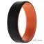 Picture of Silicone Wedding 2Layer Beveled 8mm Ring - Orange-Black by ROQ for Men - 15 mm Ring