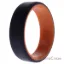 Picture of Silicone Wedding 2Layer Beveled 8mm Ring - Orange-Black by ROQ for Men - 16 mm Ring