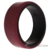 Picture of Silicone Wedding 2Layer Beveled 8mm Ring - Bordeaux by ROQ for Men - 7 mm Ring