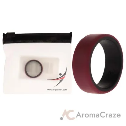 Picture of Silicone Wedding 2Layer Beveled 8mm Ring - Bordeaux by ROQ for Men - 8 mm Ring