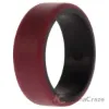 Picture of Silicone Wedding 2Layer Beveled 8mm Ring - Bordeaux by ROQ for Men - 9 mm Ring