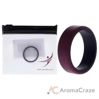 Picture of Silicone Wedding 2Layer Beveled 8mm Ring - Bordeaux by ROQ for Men - 11 mm Ring