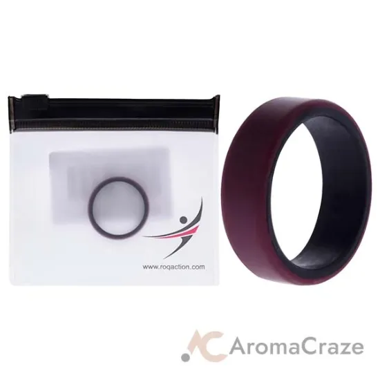 Picture of Silicone Wedding 2Layer Beveled 8mm Ring - Bordeaux by ROQ for Men - 11 mm Ring