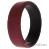 Picture of Silicone Wedding 2Layer Beveled 8mm Ring - Bordeaux by ROQ for Men - 13 mm Ring