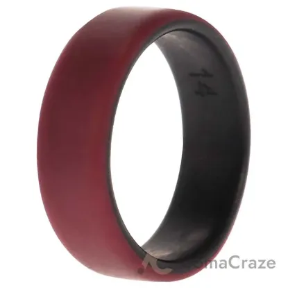 Picture of Silicone Wedding 2Layer Beveled 8mm Ring - Bordeaux by ROQ for Men - 14 mm Ring