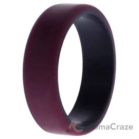 Picture of Silicone Wedding 2Layer Beveled 8mm Ring - Bordeaux by ROQ for Men - 15 mm Ring