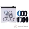 Picture of Silicone Wedding BR Step Ring Set - Metal by ROQ for Men - 7 x 9 mm Ring