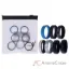 Picture of Silicone Wedding BR Step Ring Set - Metal by ROQ for Men - 7 x 9 mm Ring