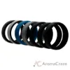 Picture of Silicone Wedding BR Step Ring Set - Metal by ROQ for Men - 7 x 13 mm Ring