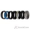 Picture of Silicone Wedding BR Step Ring Set - Metal by ROQ for Men - 7 x 14 mm Ring